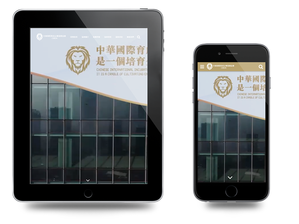 多媒體網頁設計作品：中華國際育成企業發展協會