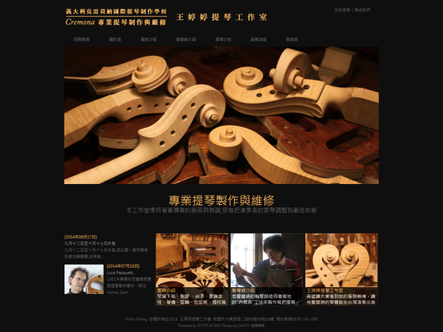  王婷婷提琴工作室網頁設計案介紹 